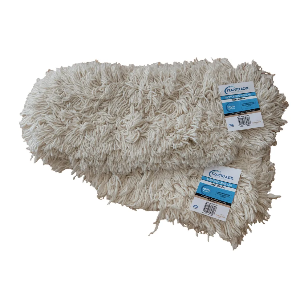 Mopa rectangular de algodón mullida